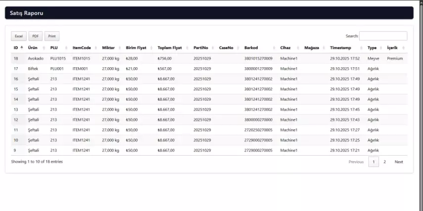 TCL 7500 Tartım ve Etiketleme Sistemi (Lütfen istekleriniz doğrultusunda ekibimizden teklif alınız) - 2