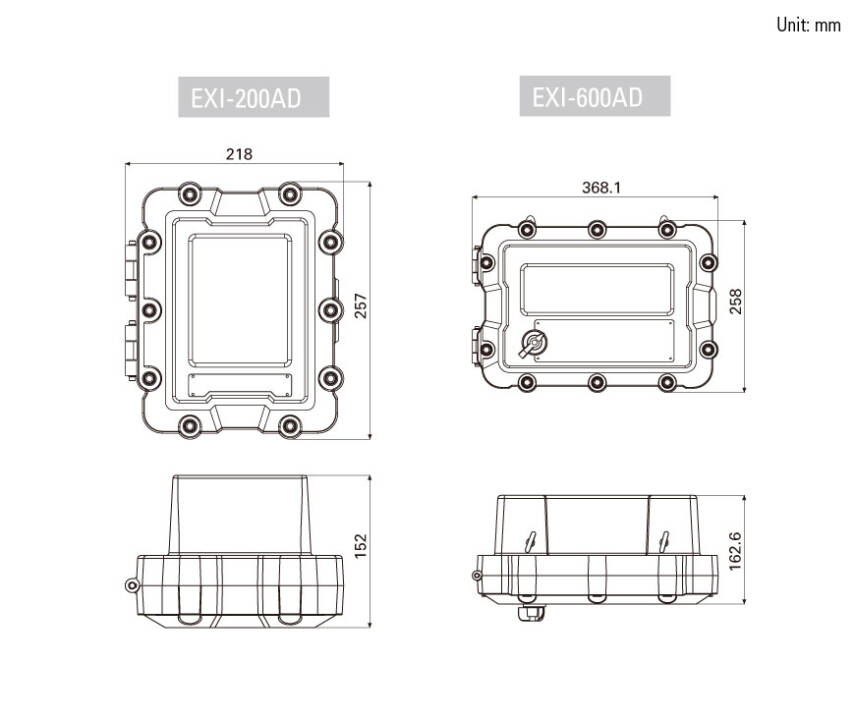 EXI-200AD Indikatör - IP66/ ATEX Sertifikalı - LED Ekran - 2x RS-232 - 2