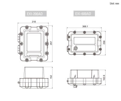 EXI-600AD Indikatör - IP66/ ATEX Sertifikalı - 4.3” Graphic LCD - 2x RS-232 - 2